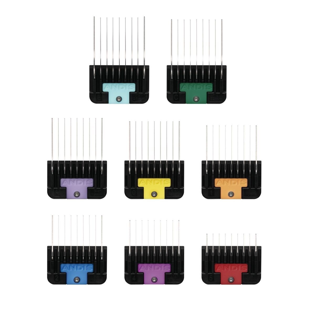 Andis Attachment Comb set stainless steel 8 pcs