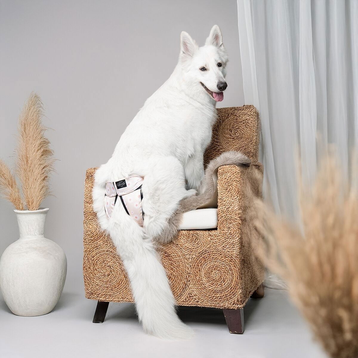 RuttuNuttu heat pants wraparound, daisies beige