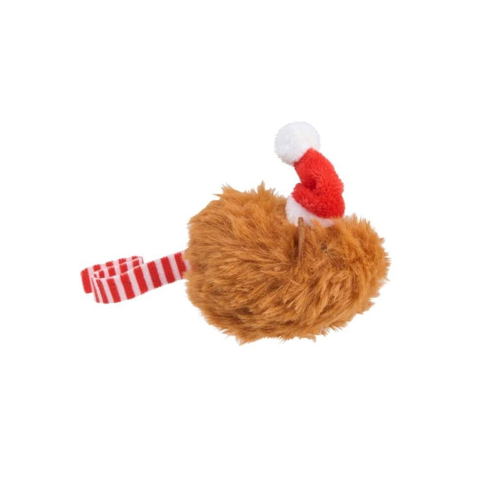 Little&Bigger Seasons Classics electronic squeeky mouse with santa hat