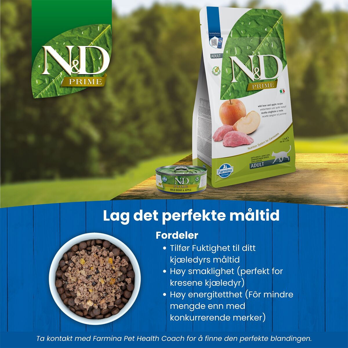 N&D Prime Cat Wild Boar&Apple 70g