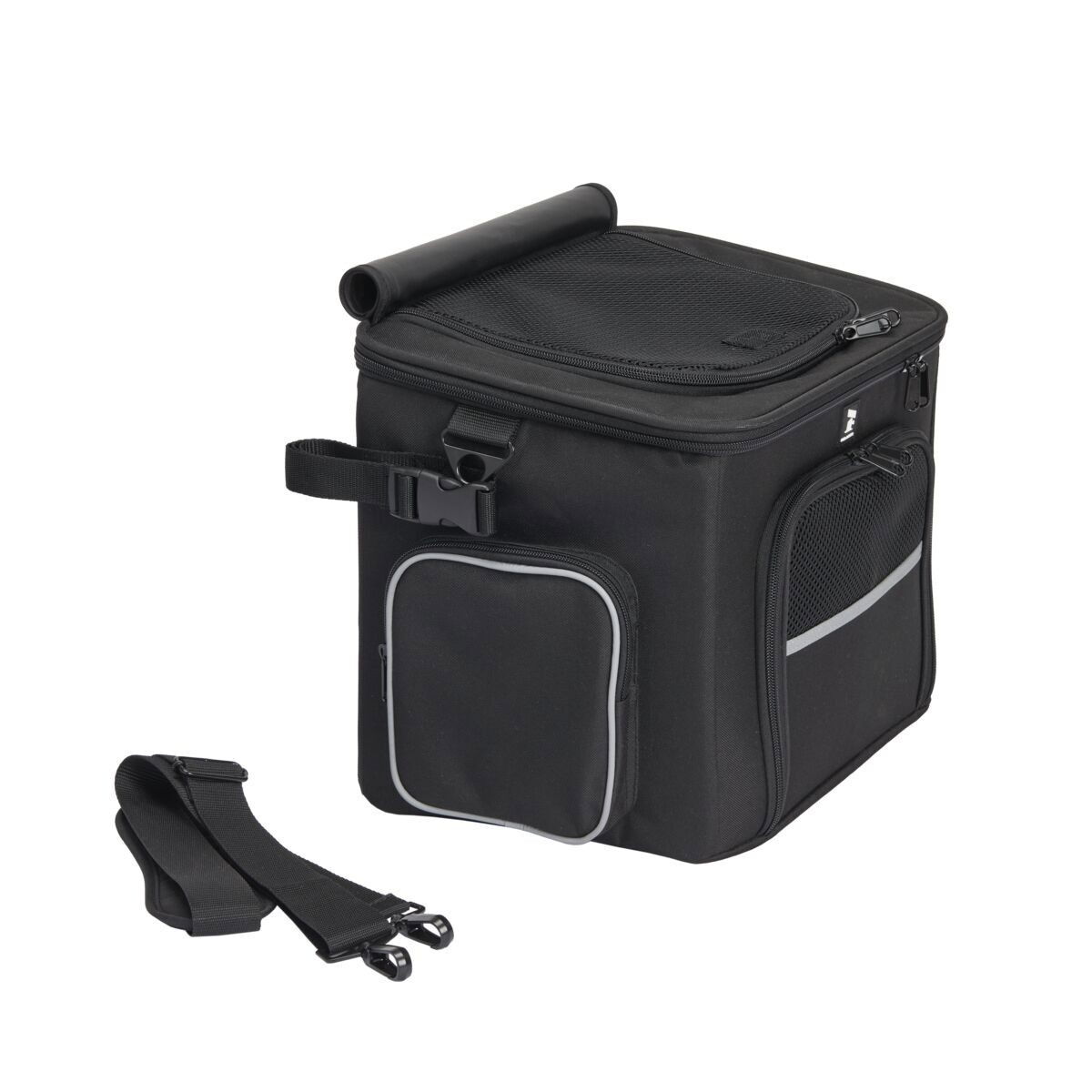 Feel Active Bicycle basket with metal rack black
