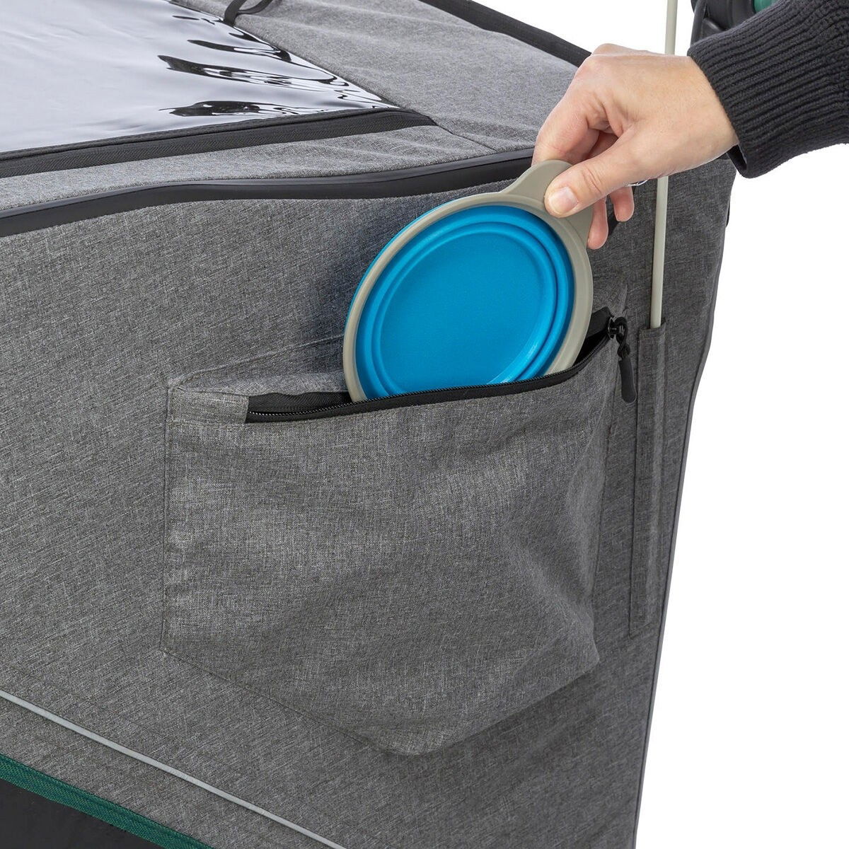 Trixie Bicycle Trailer premium, grey