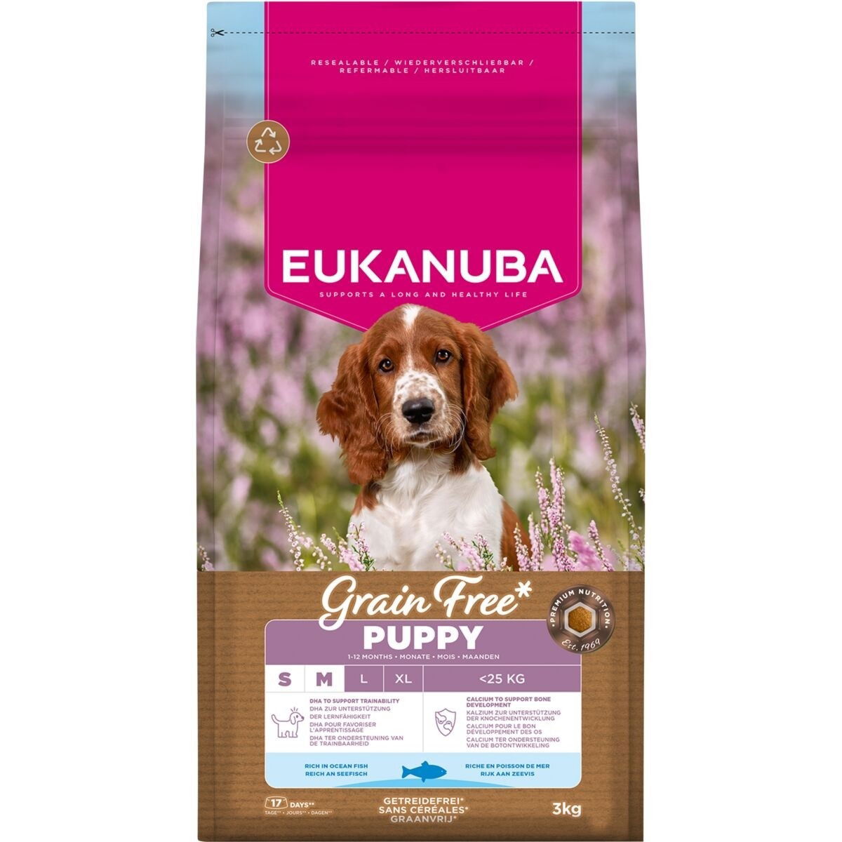 Eukanuba Grain Free Puppy Small & Medium Breed Ocean Fish 3 kg