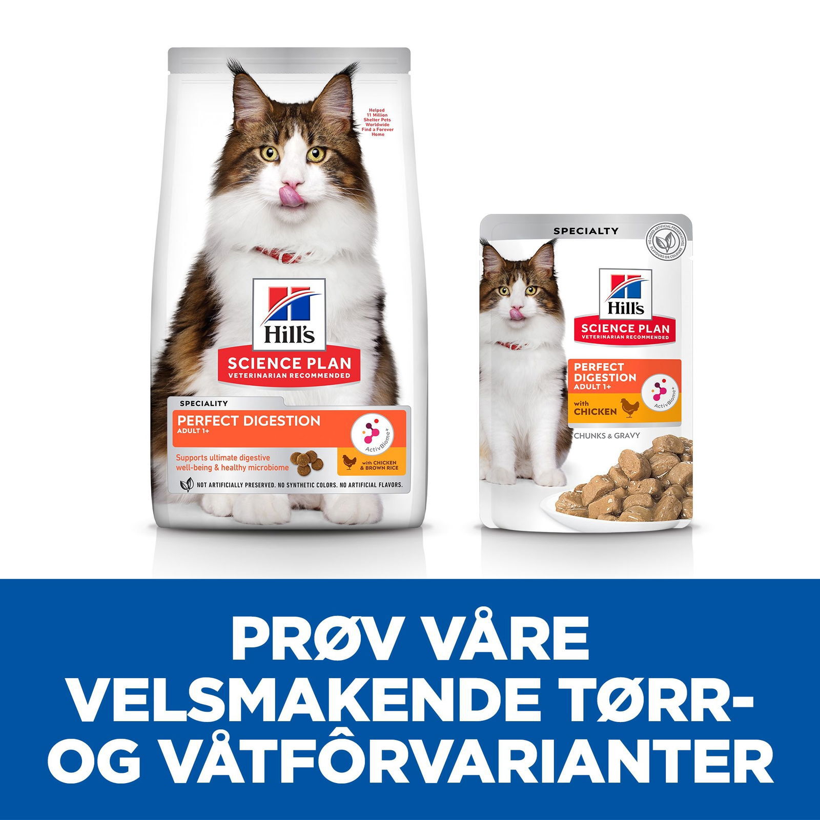 Hill's SP Cat Perfect Digestion Adult 1+ Chicken&Brown rice