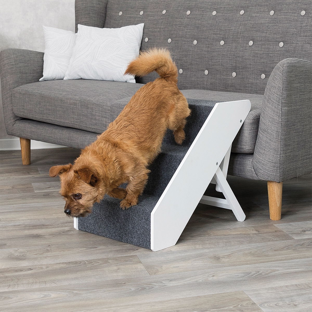 Trixie adjustable stairs white/grey