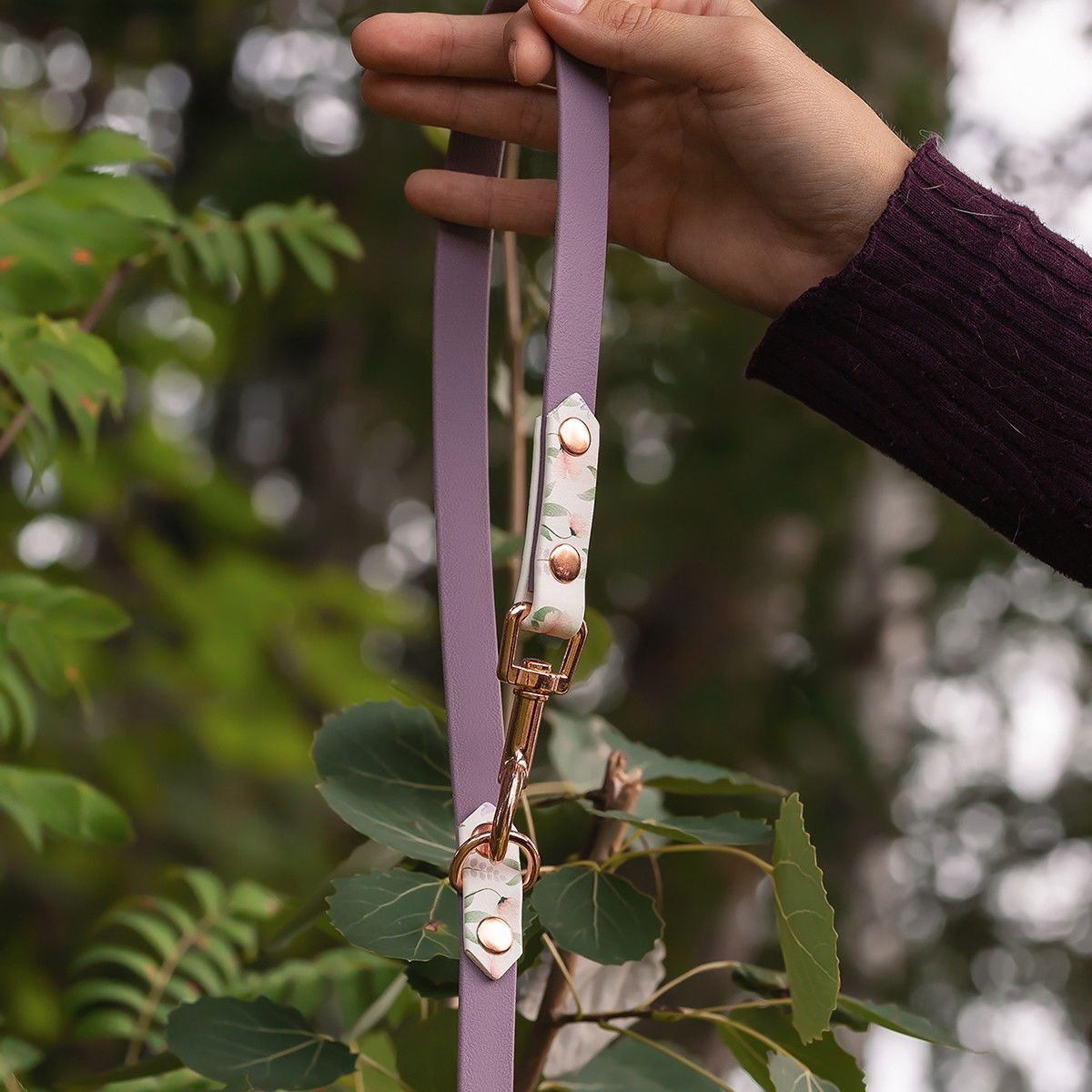 Tyylivoitto Unique multileash, mauve/flower