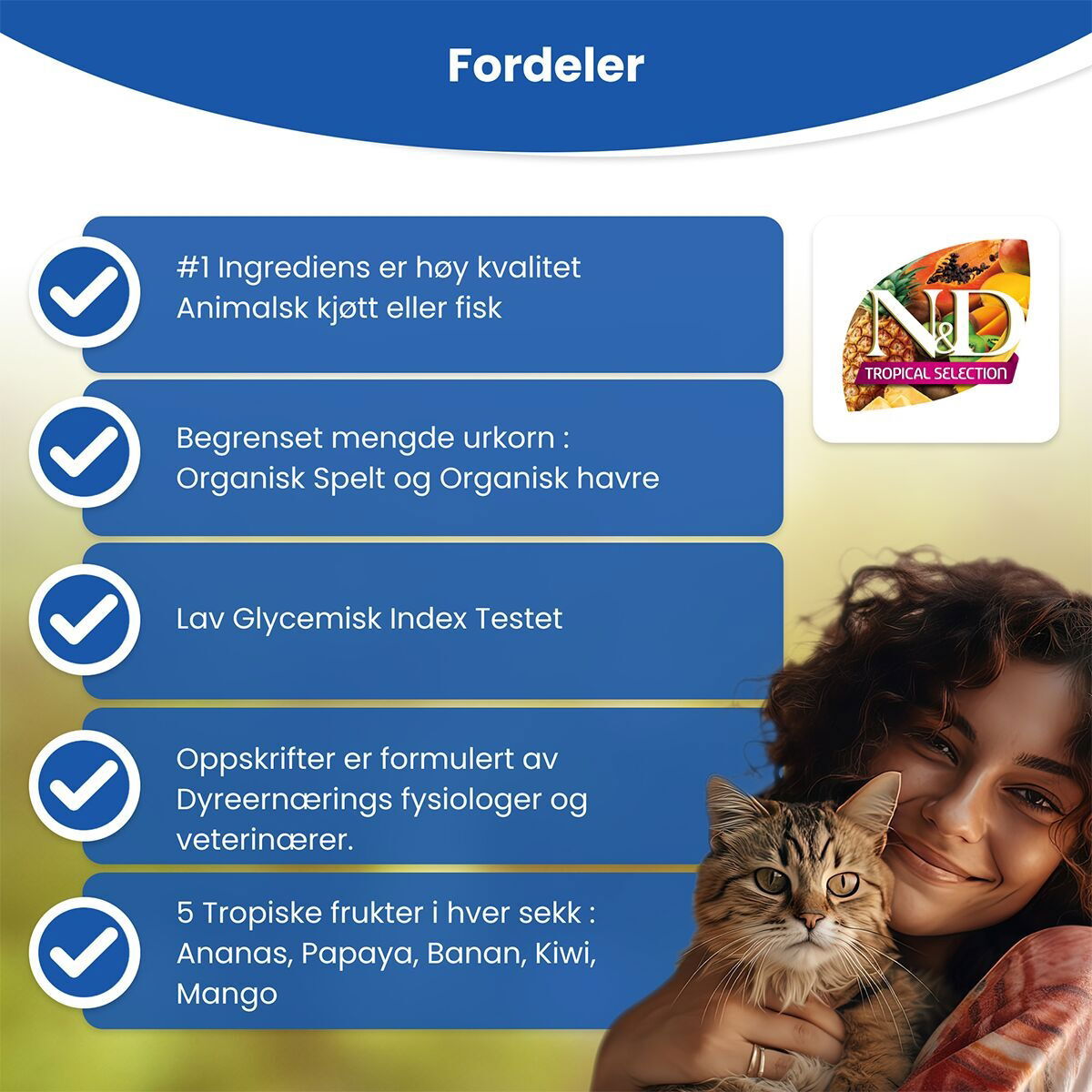 N&D Cat Tropical Chicken Neutered 5kg