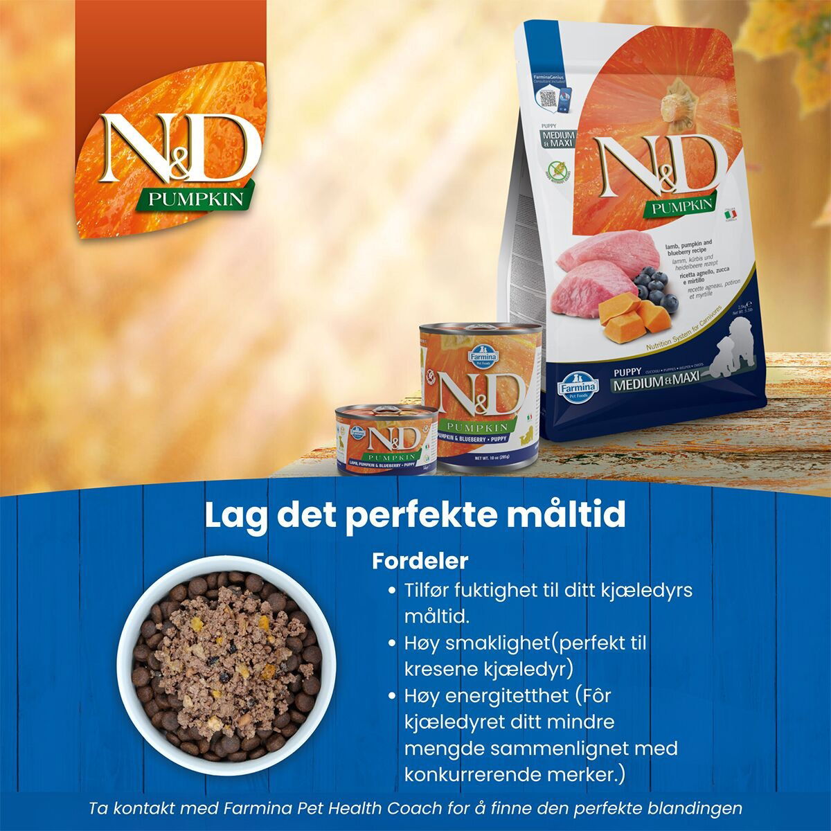 N&D Pumpkin Dog Lamb&Blu Puppy S 2,5kg