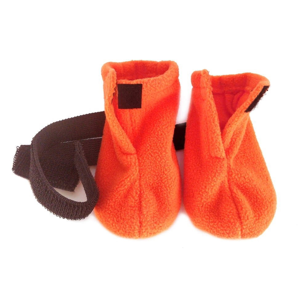 Basic Paws fleece boots short orange 4pcs