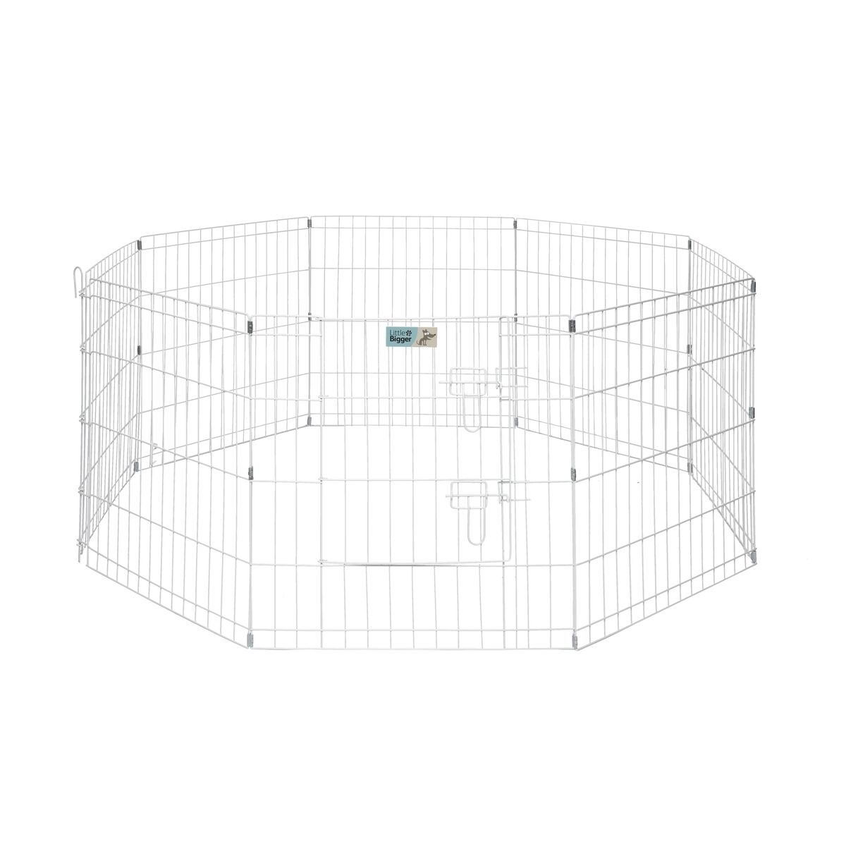 Little&Bigger Easy puppy pen 8 panels white