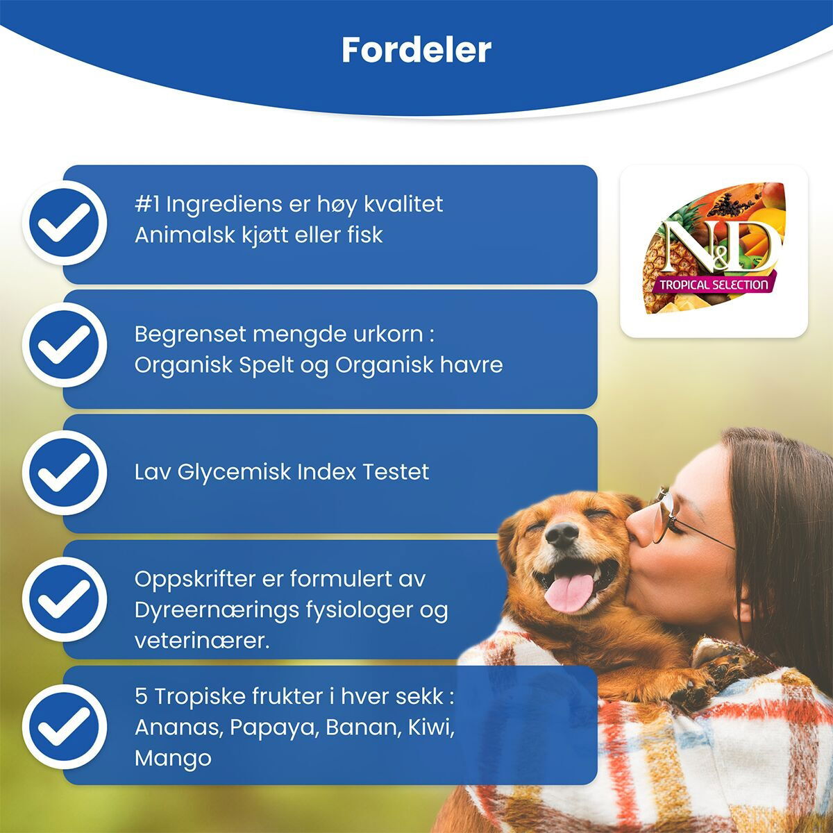 N&D Dog Tropical Lamb Puppy M/L 2kg