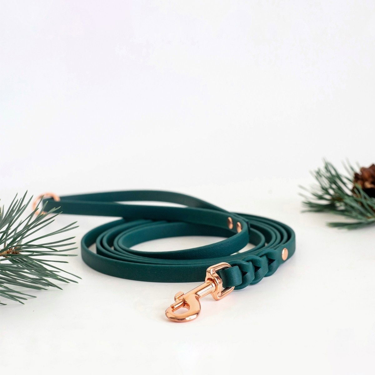 Tyylivoitto Braid leash, emerald