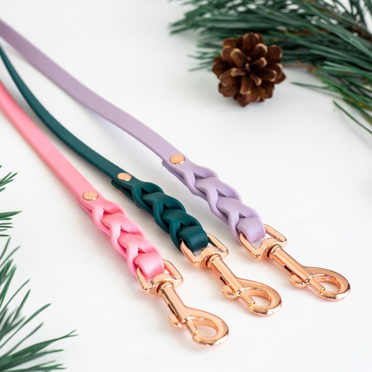 Tyylivoitto Braid leash, emerald