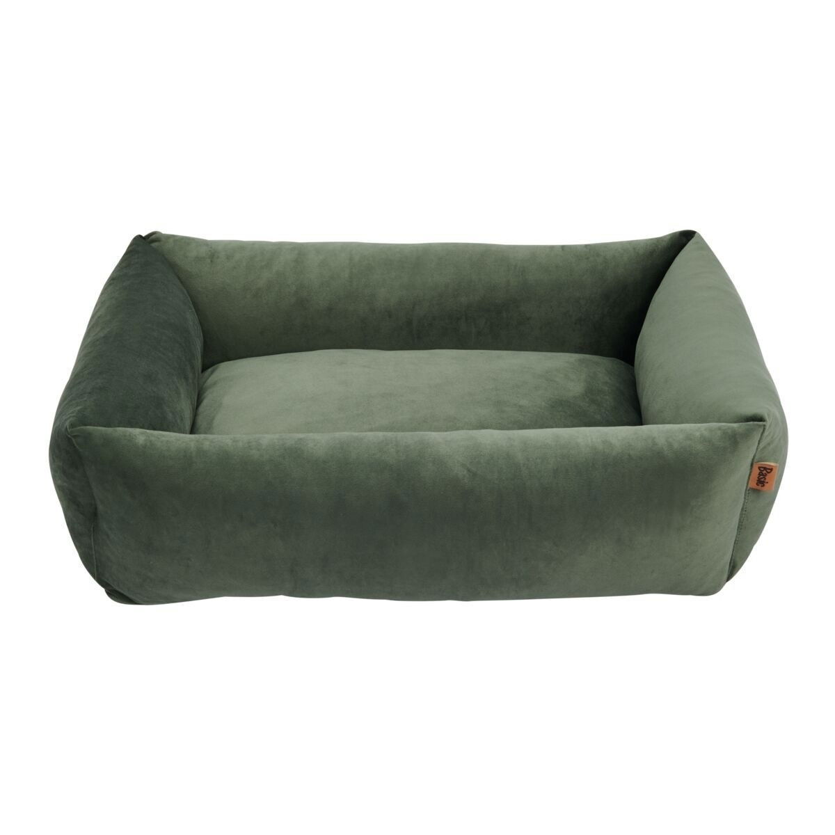 Basic WellB orthopedic velvet bed moss green
