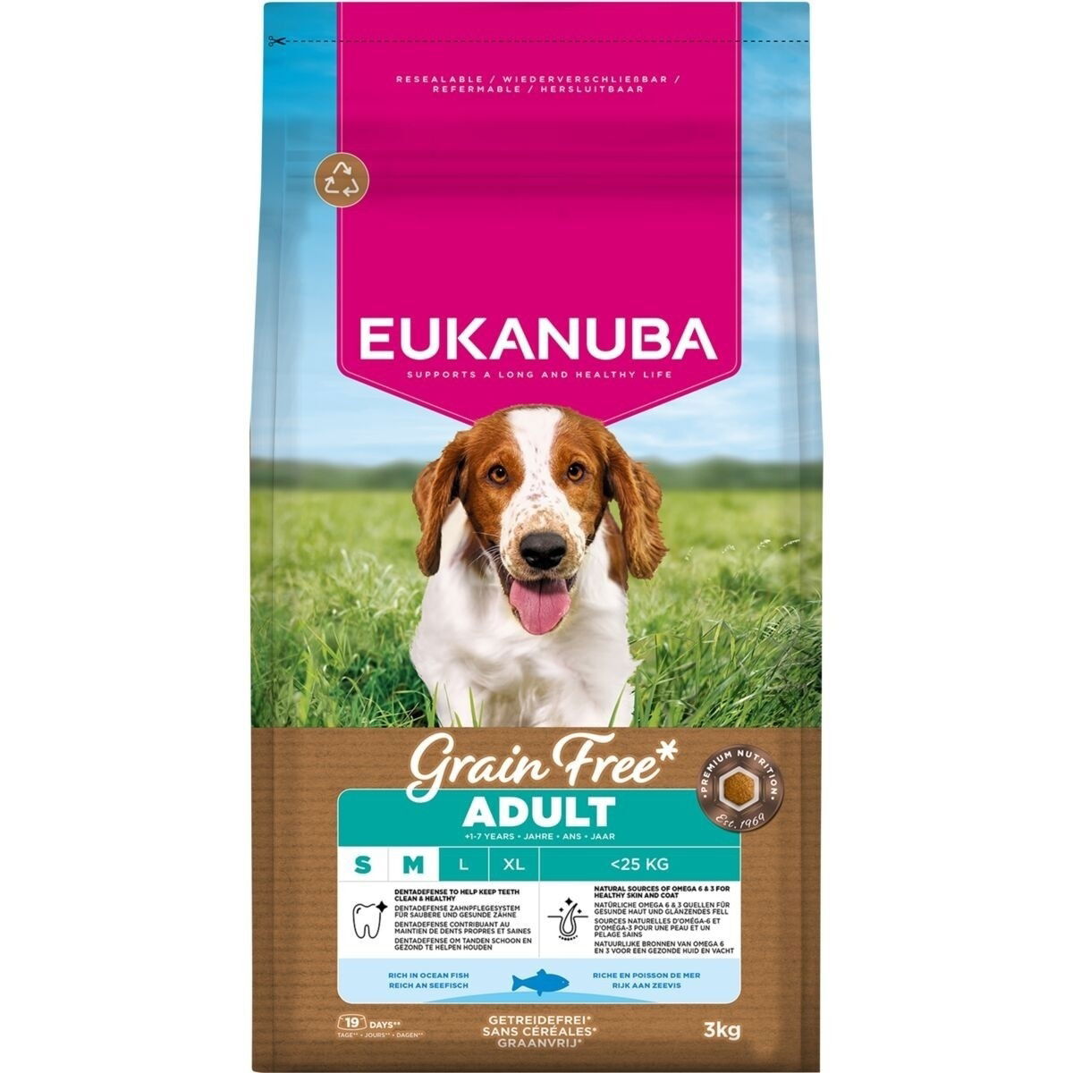 Eukanuba Grain Free Adult Small & Medium Breed Ocean Fish 3 kg