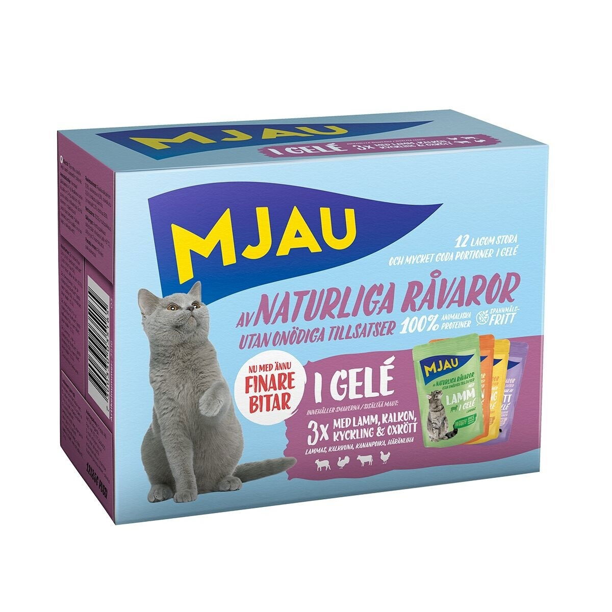 Mjau Multipack Kjøttsmaker i gelé