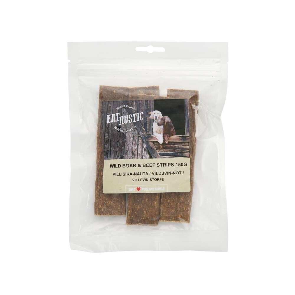 Eat Rustic Wild Boar & Beef Strips 150g