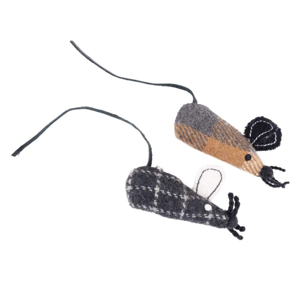 Gaia Upcycled Wool Cat Toy Mice 2-pack
