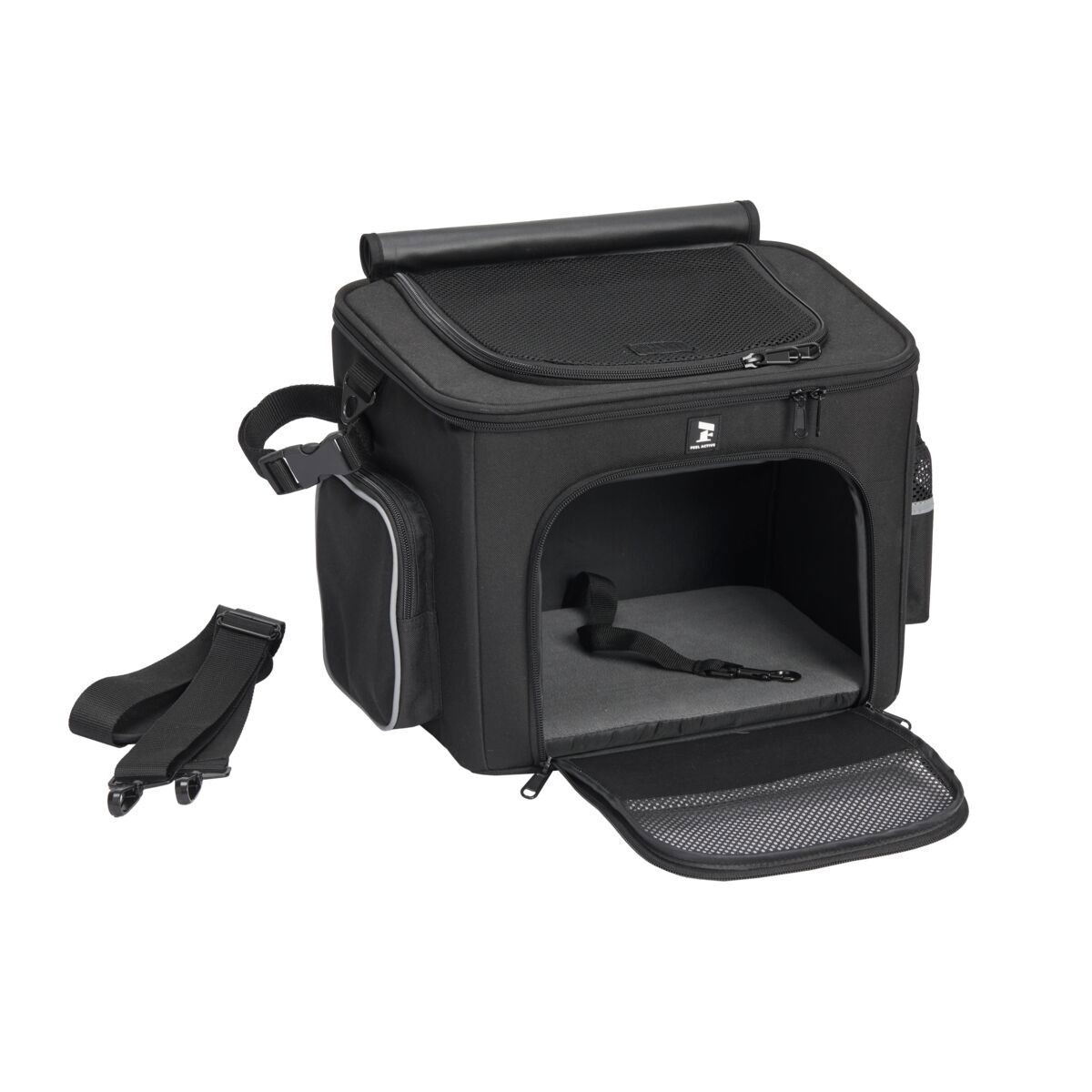 Feel Active Bicycle basket with metal rack black