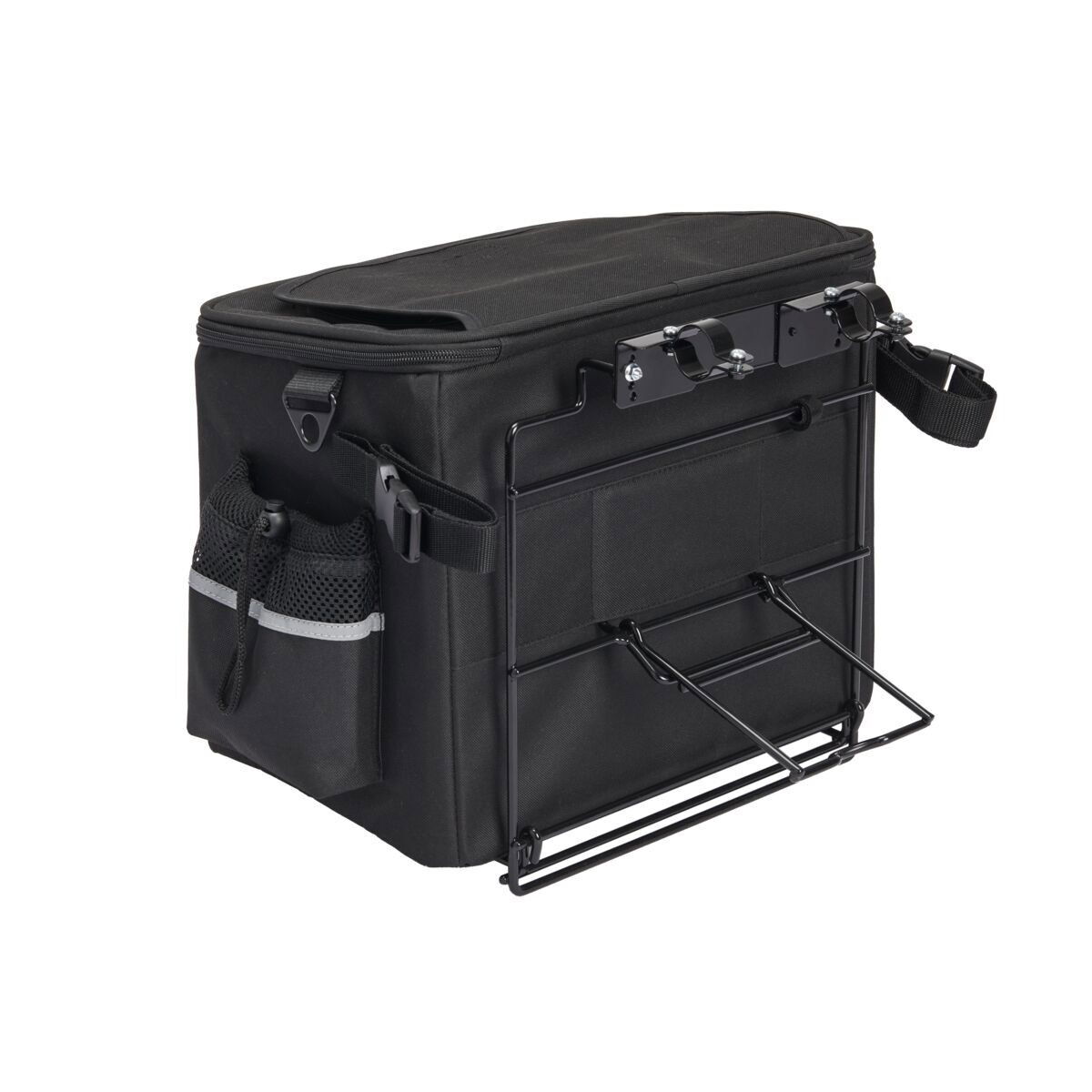 Feel Active Bicycle basket with metal rack black