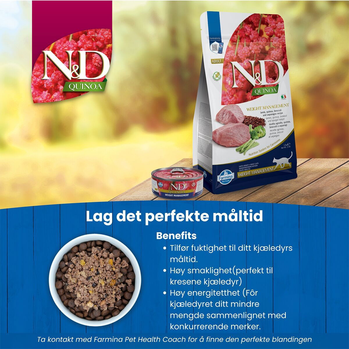 N&D Quinoa Cat Weight Man Lamb 1,5kg