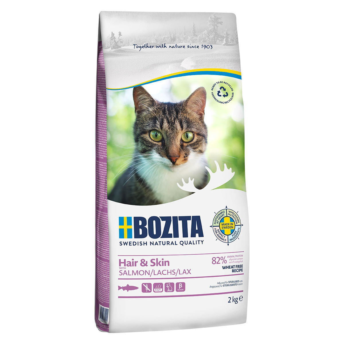 Bozita Cat Hair & Skin Wheat Free Salmon 