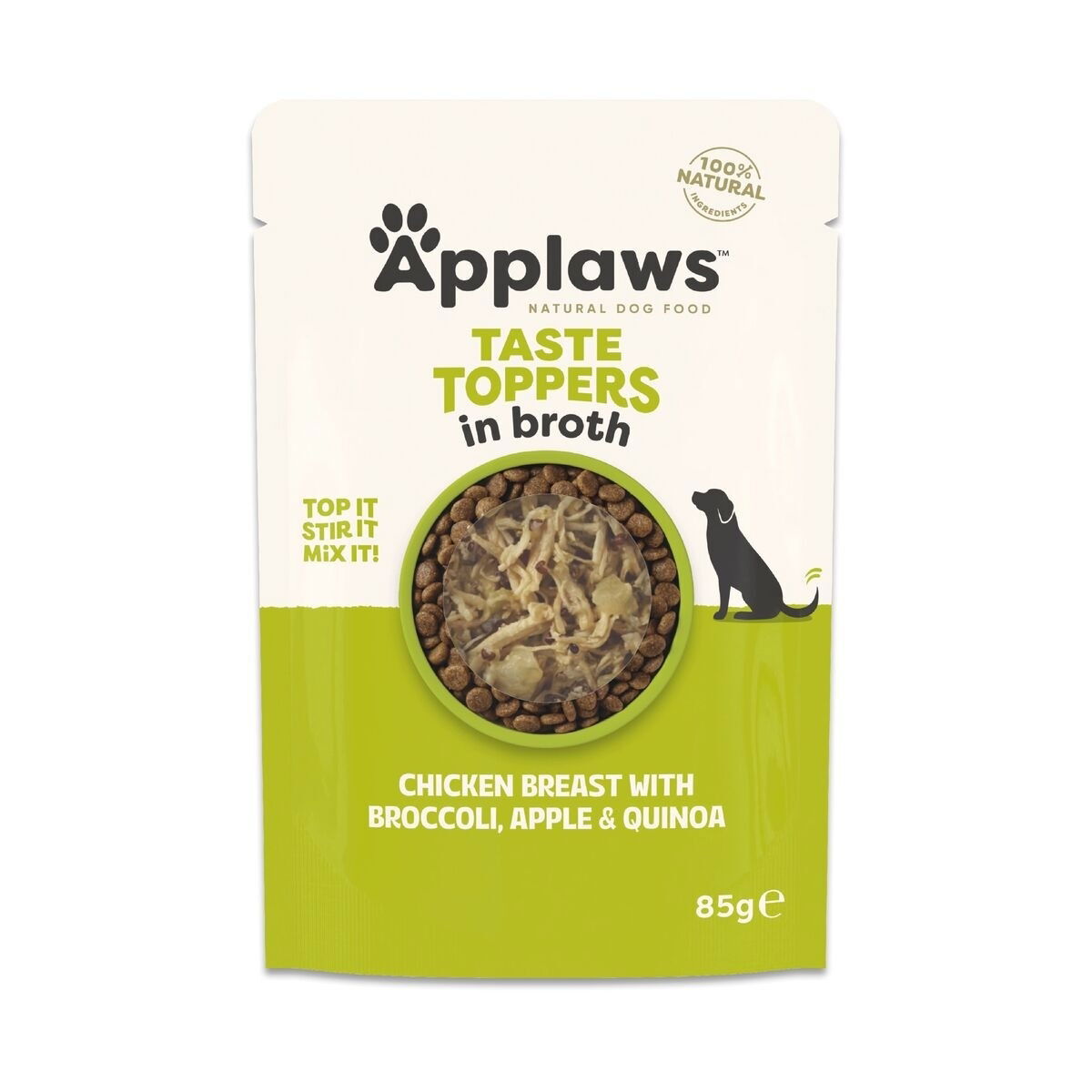 Applaws Taste Toppers Chicken breast with broccoli, apple & quinoa in broth pouch