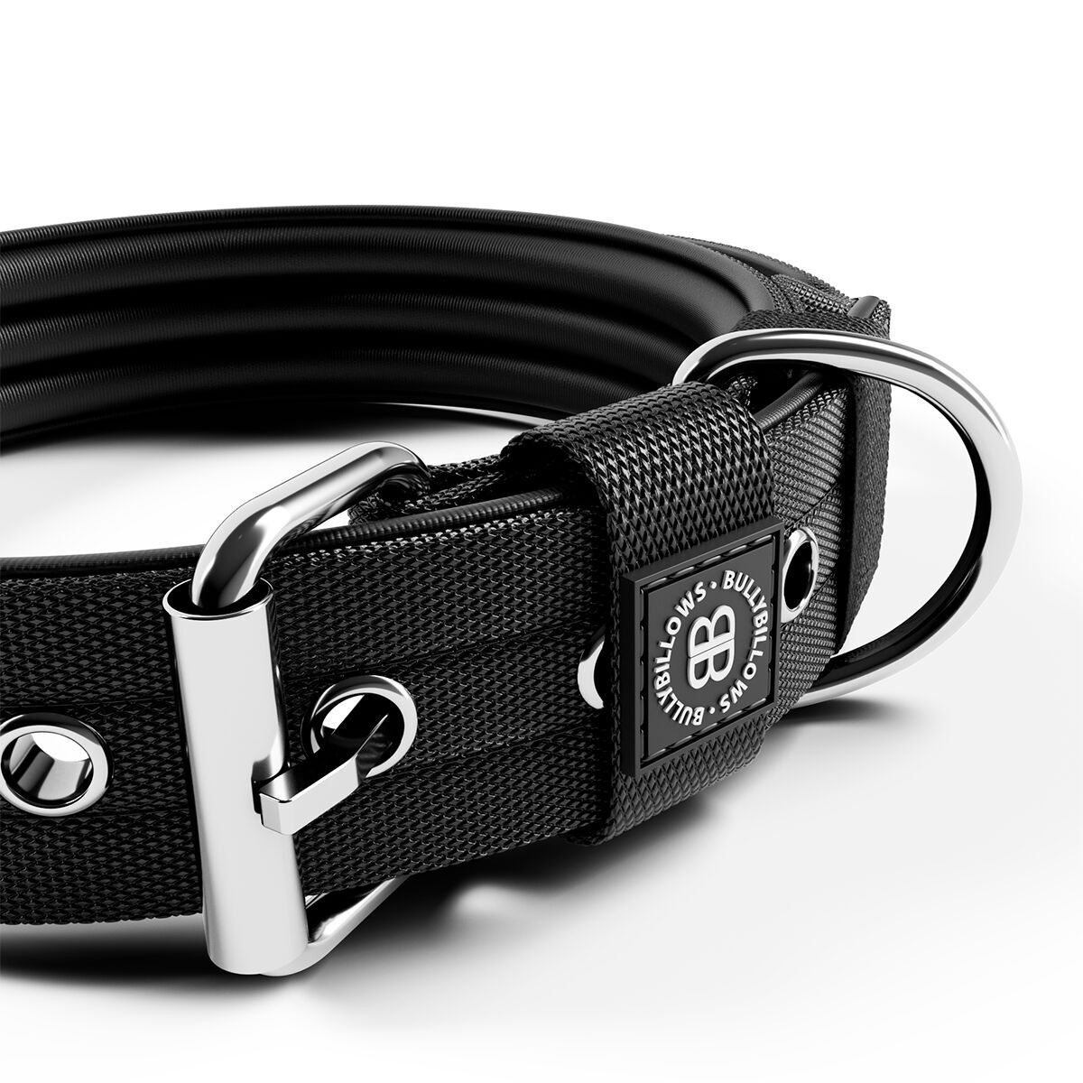 BullyBillows Pin Buckle Collar No Handle 4cm Black