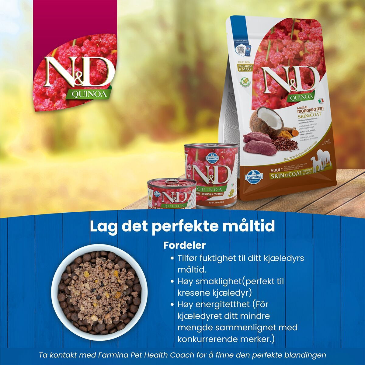 N&D Dog Quinoa&Venison 285g