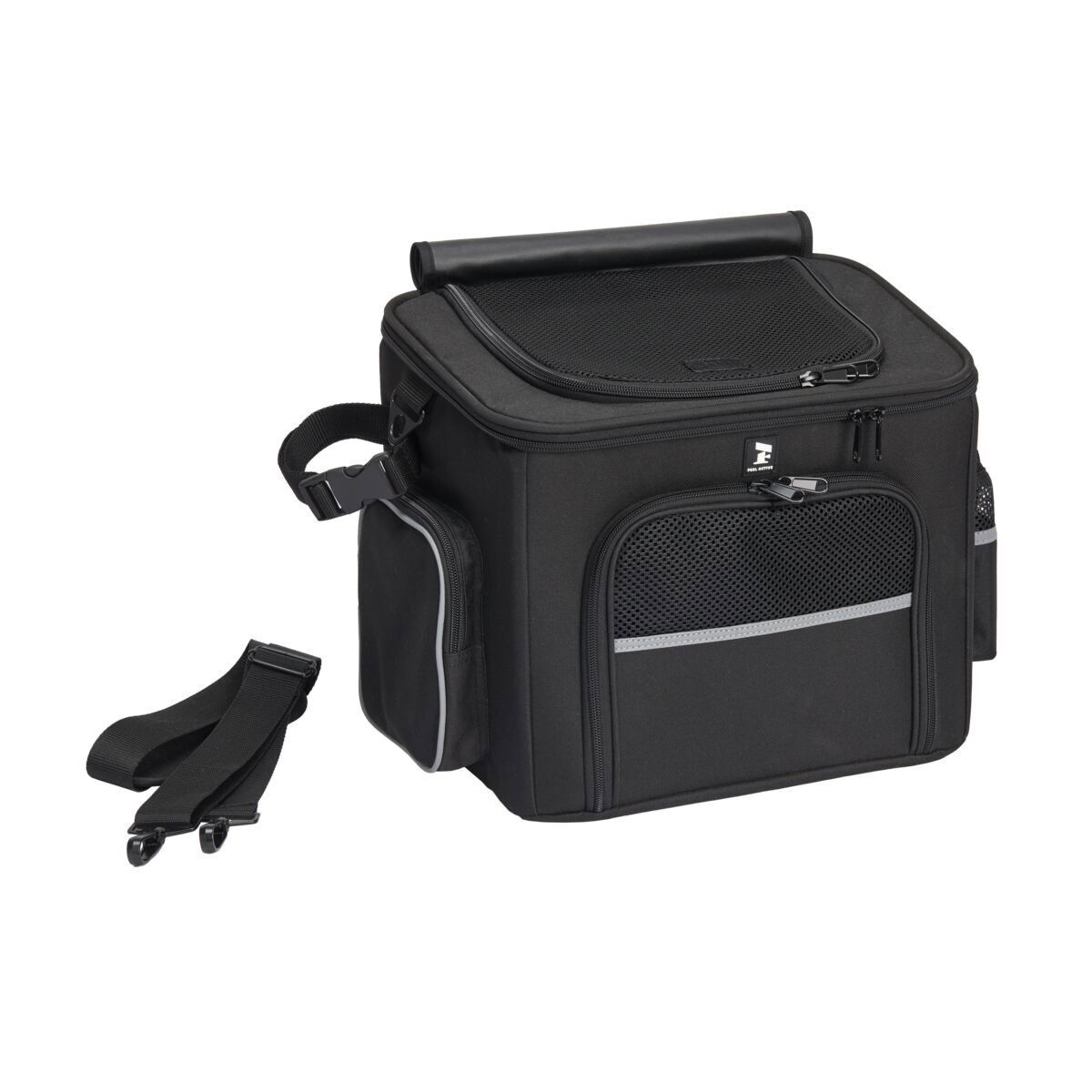 Feel Active Bicycle basket with metal rack black