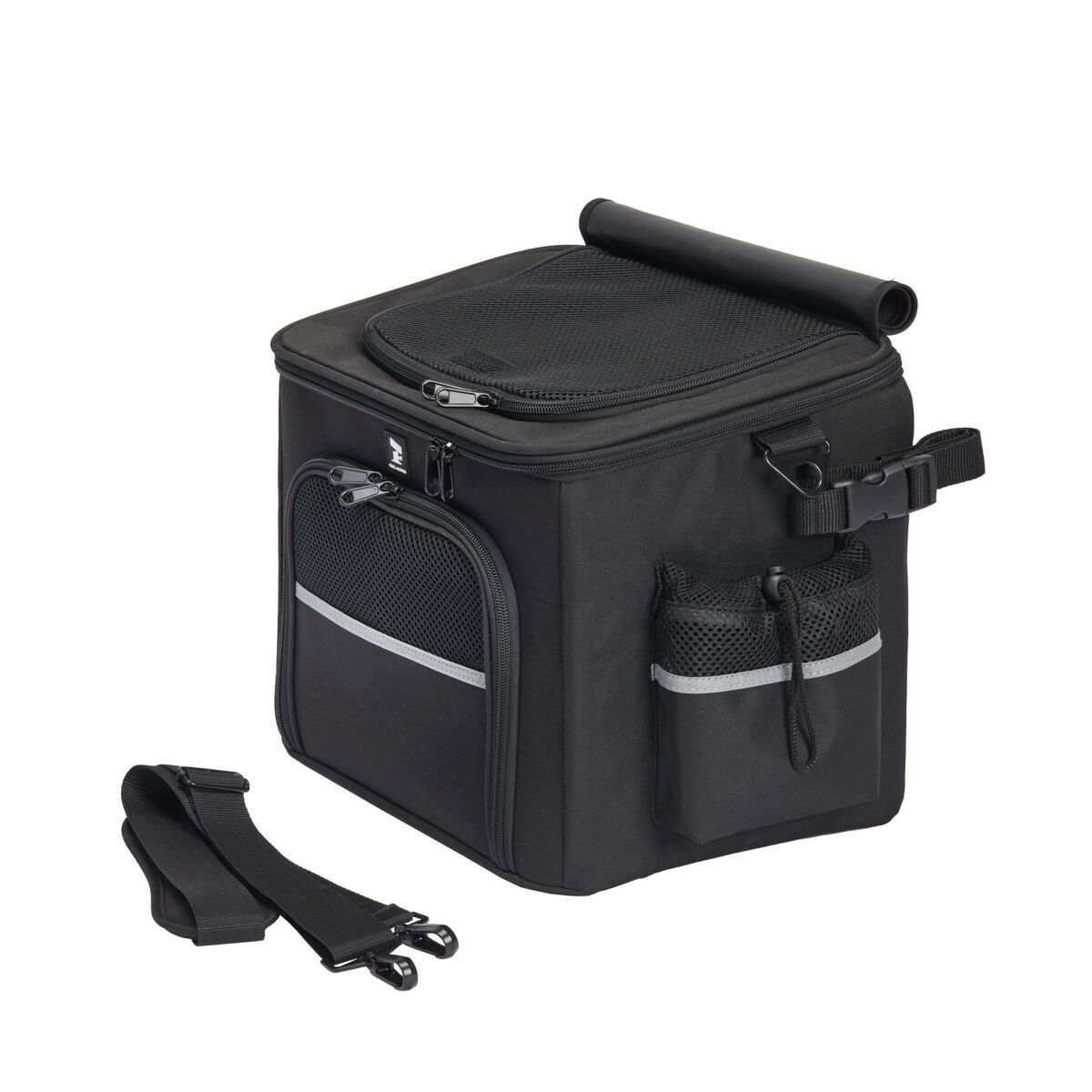 Feel Active Bicycle basket with metal rack black