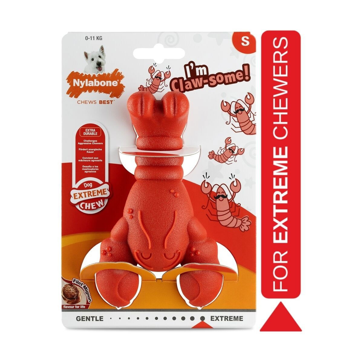 Nylabone Extreme Chew Lobster Filet Mignon Small