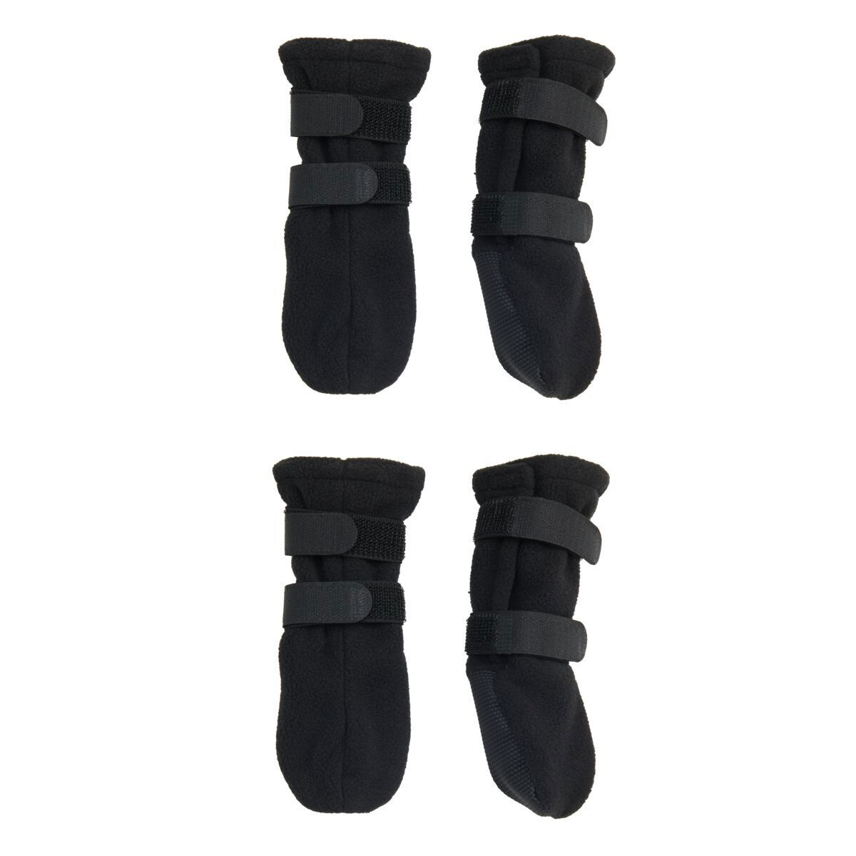 Basic Paws fleece boots black 4pcs