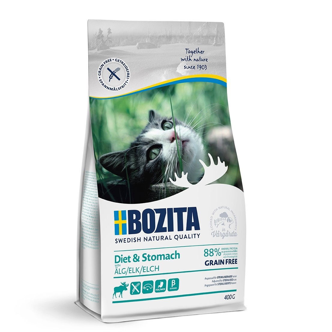 Bozita Cat Diet & Stomach Grain free Elk