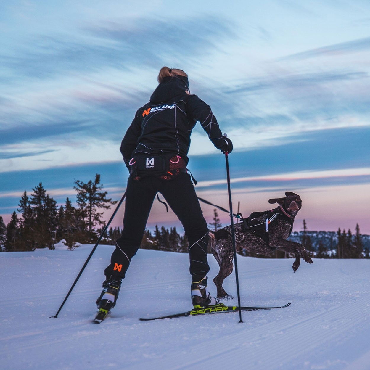 non-Stop Løype belt black/orange