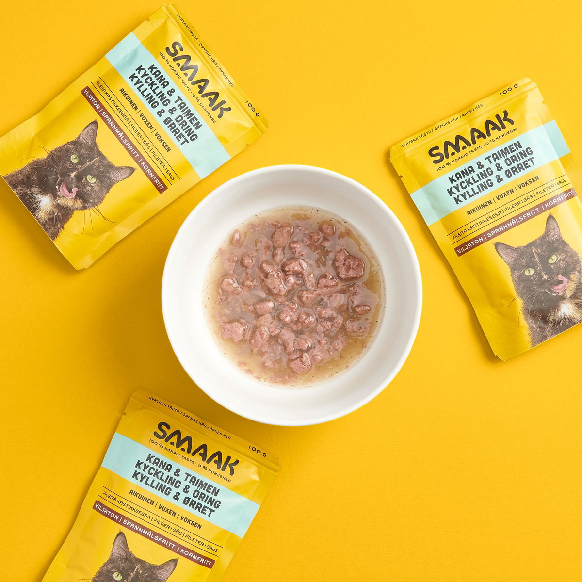 SMAAK Cat Adult kylling & ørret fileter i saus 100 g