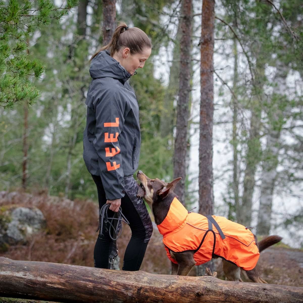 Feel Active Reflective owner jacket dk grey