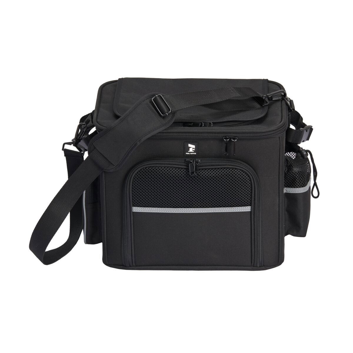 Feel Active Bicycle basket with metal rack black