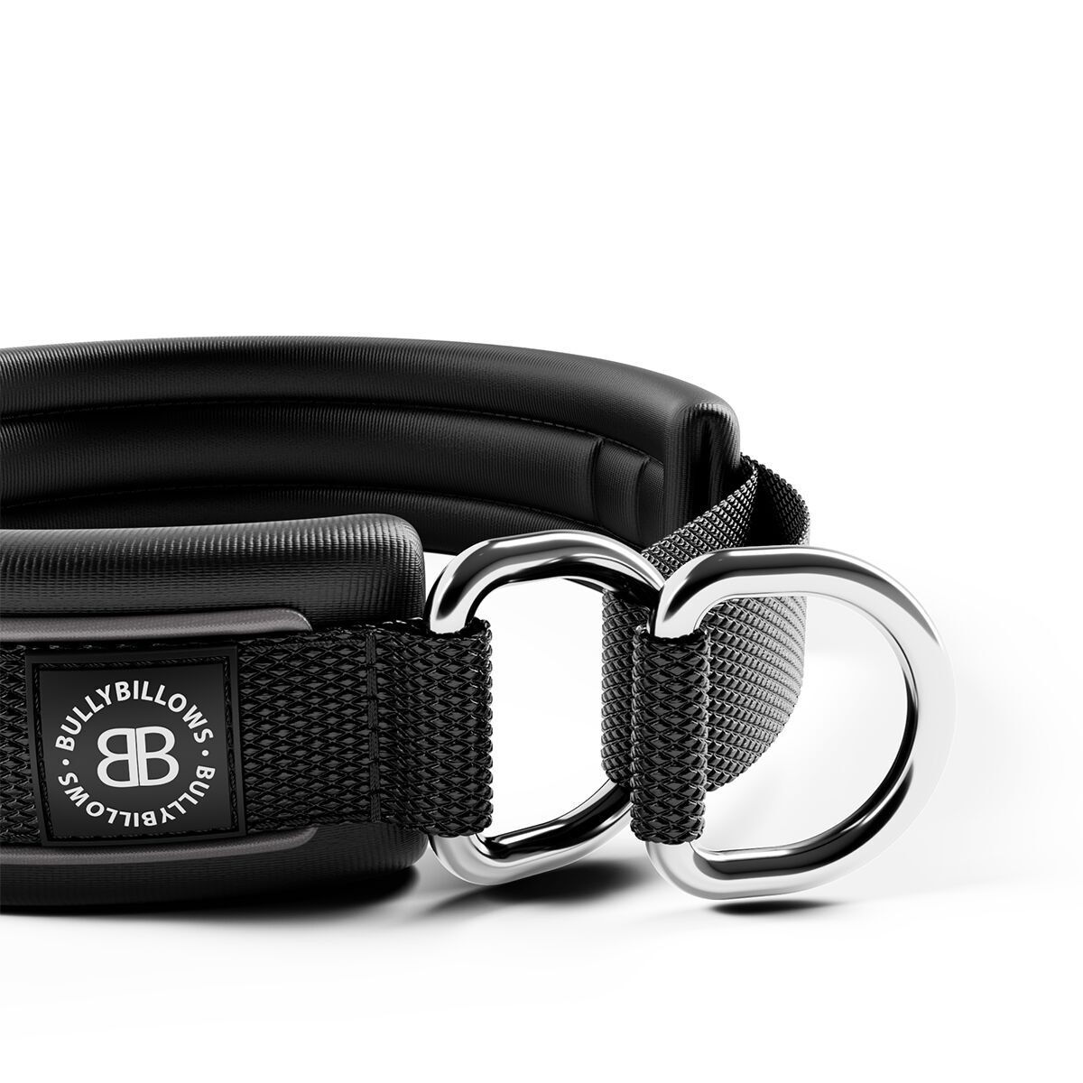 BullyBillows Slip on Collar Reflective 3cm Black