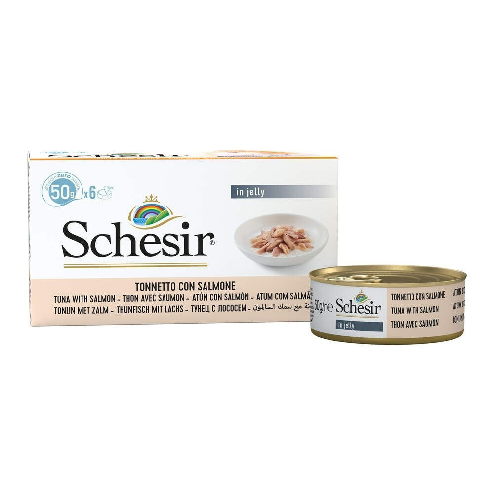 Schesir Blue Deluxe Tuna With Salmon Wholefood/Jelly Multipack 6x50 g