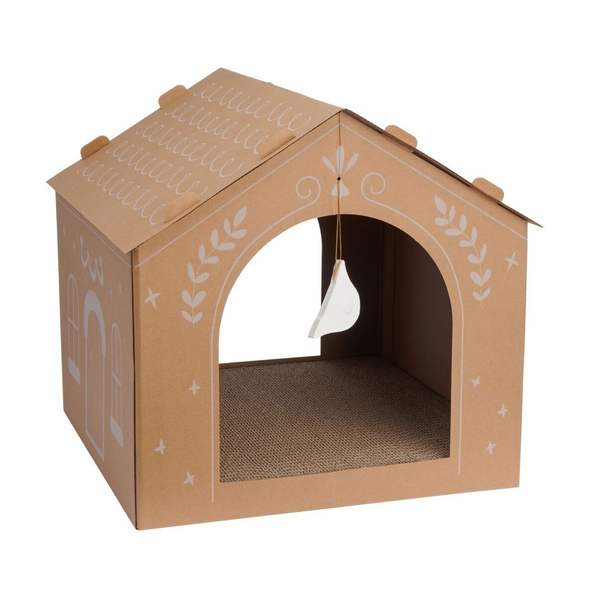 Little&Bigger Cosy-Xmas cardboard gingerbread  house with scratchboard