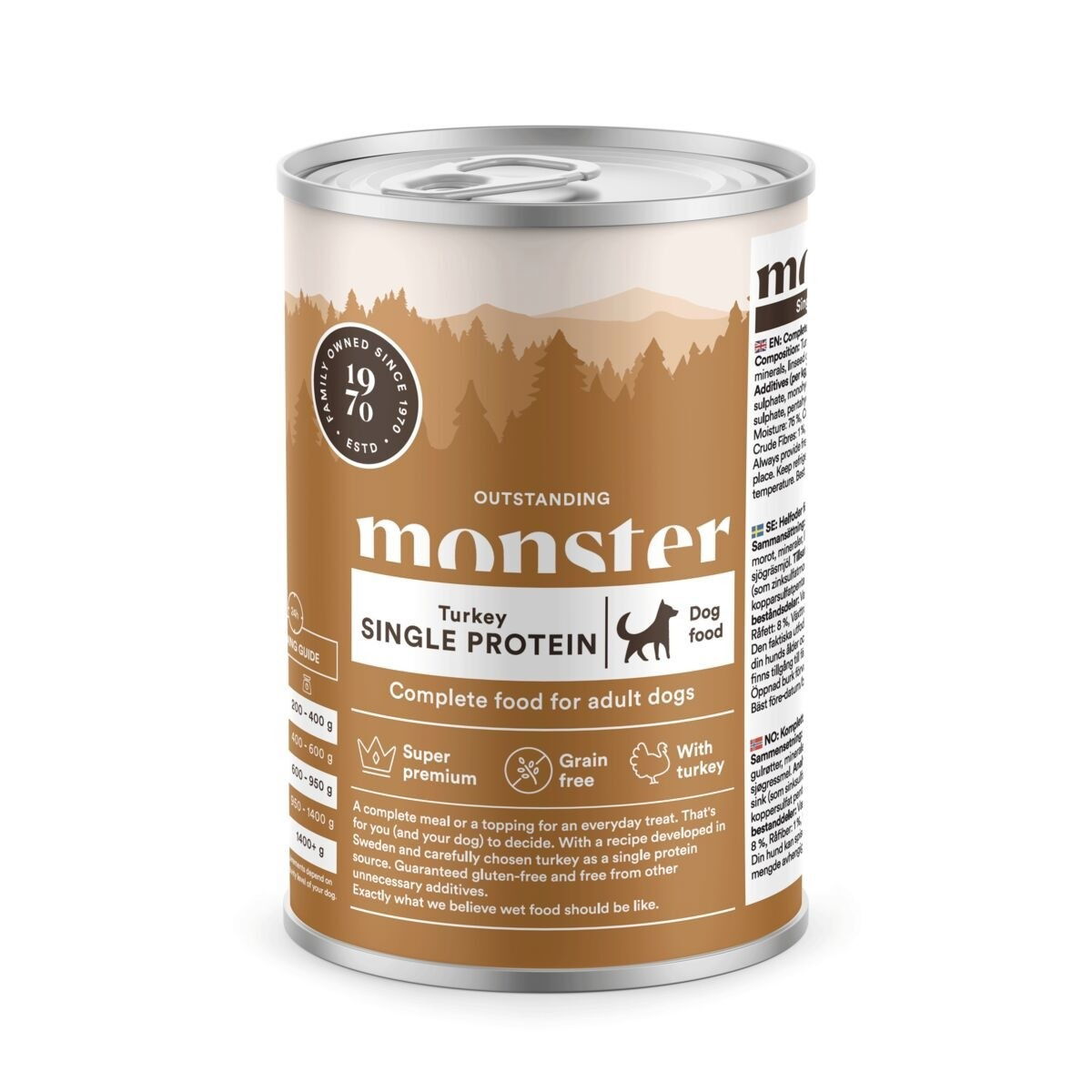 Monster Dog Adult Single Protein Kalkun Burk 400g 