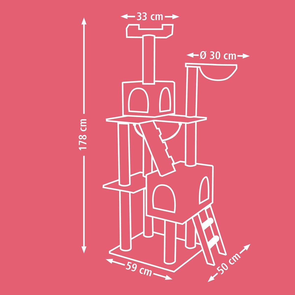 Kerbl Cat tree Square, grey