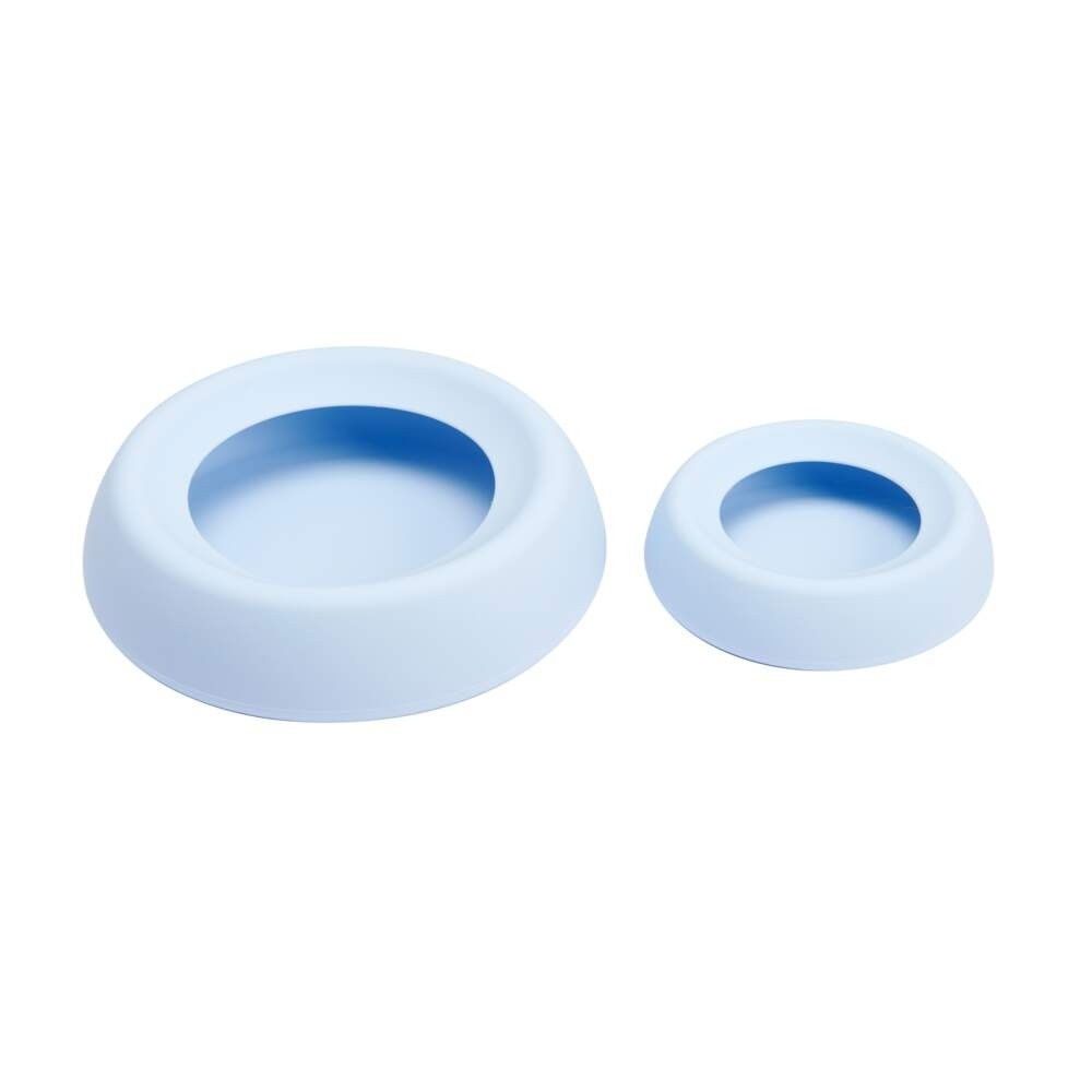 Little&Bigger Voyage no-spill silicone travel bowl light blue