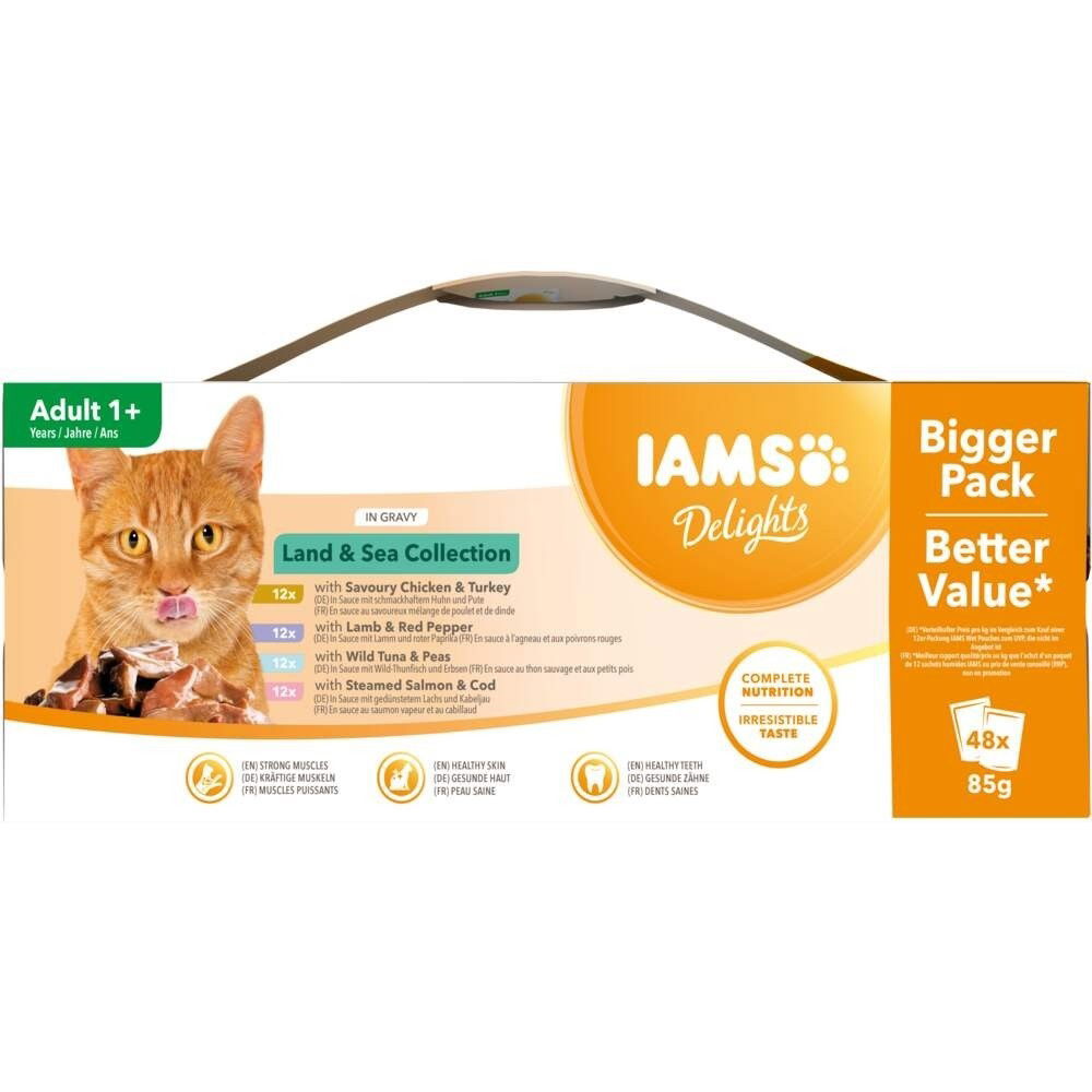 Iams Advanced Nutrition In Gravy Multipack Land & Sea 48X85 G