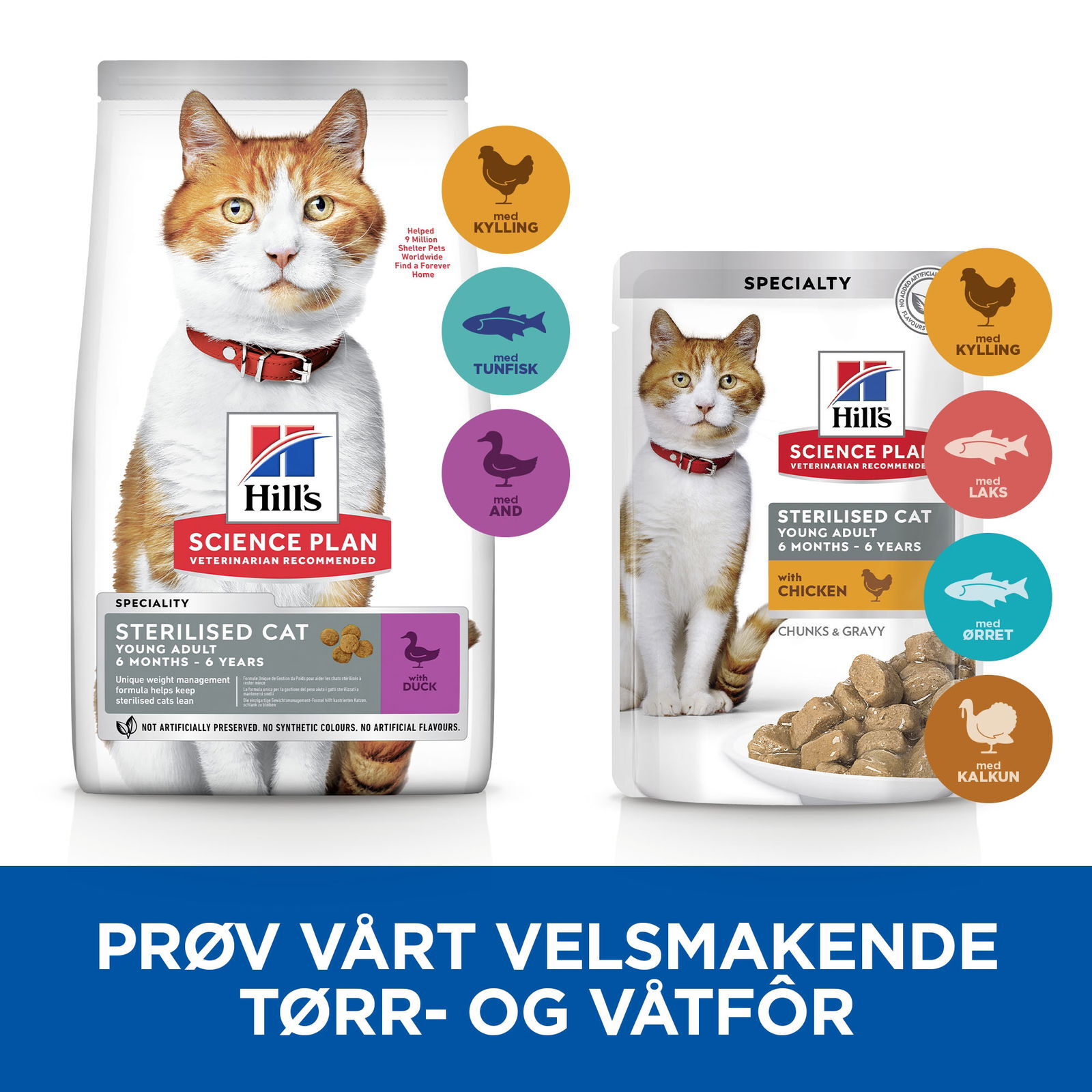 Hill's Science Plan Feline YoungAd Sterilised with Duck