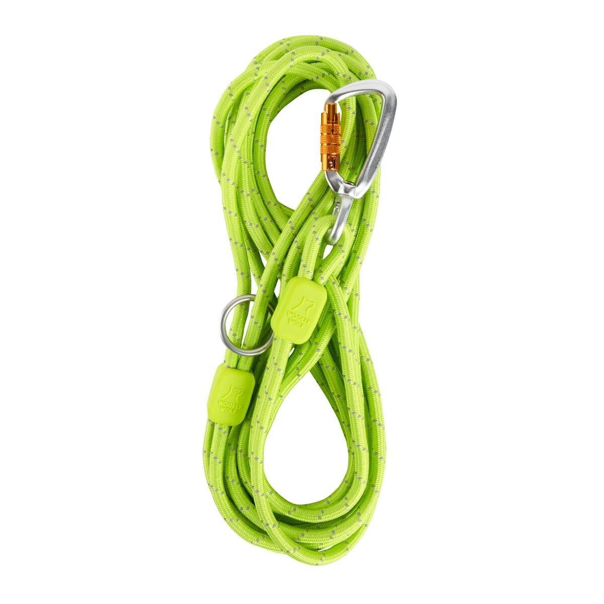 Woolly Wolf Long Rope Leash, Lime 8mmx6m