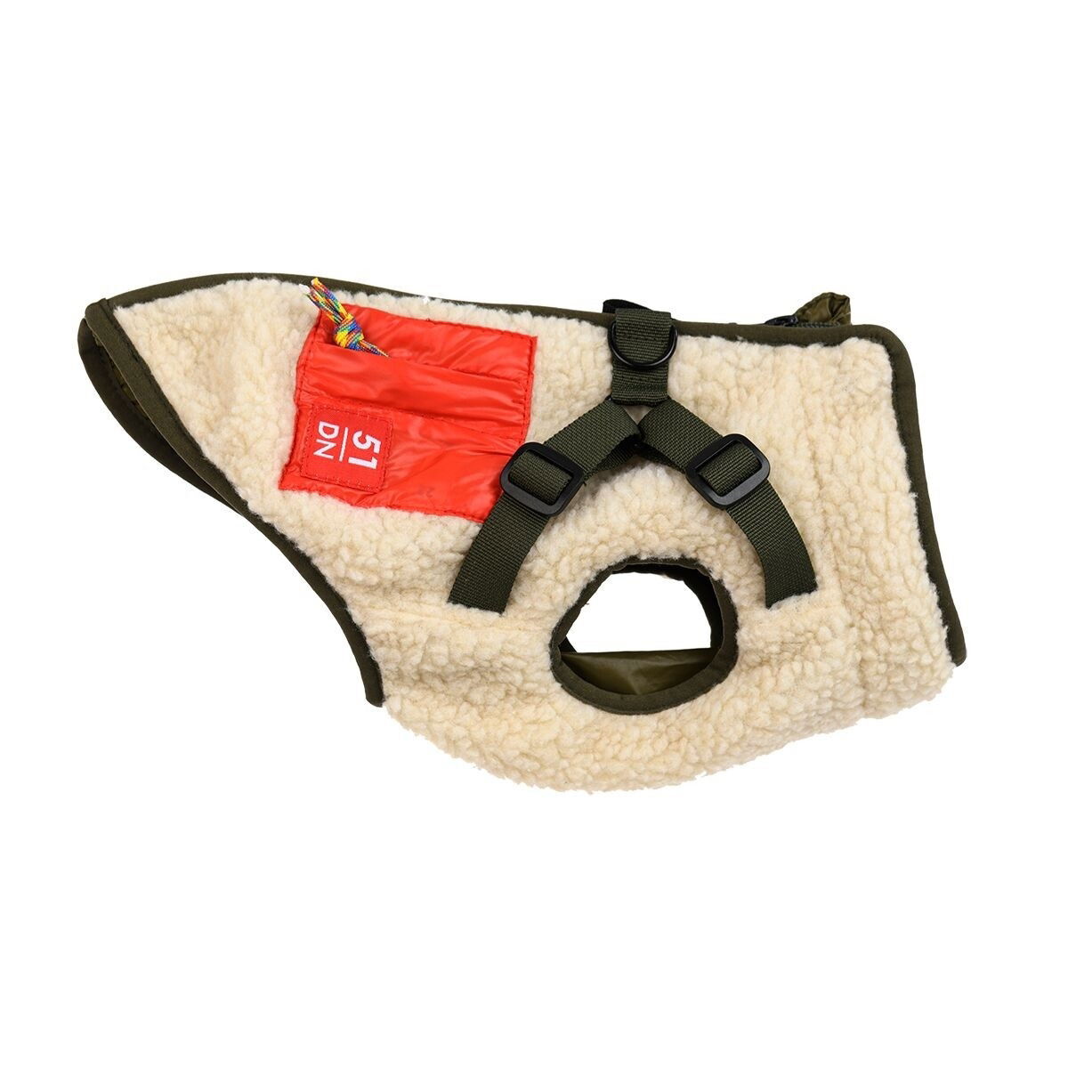 51 Degrees North Jules Harness Coat, Beige/Olive