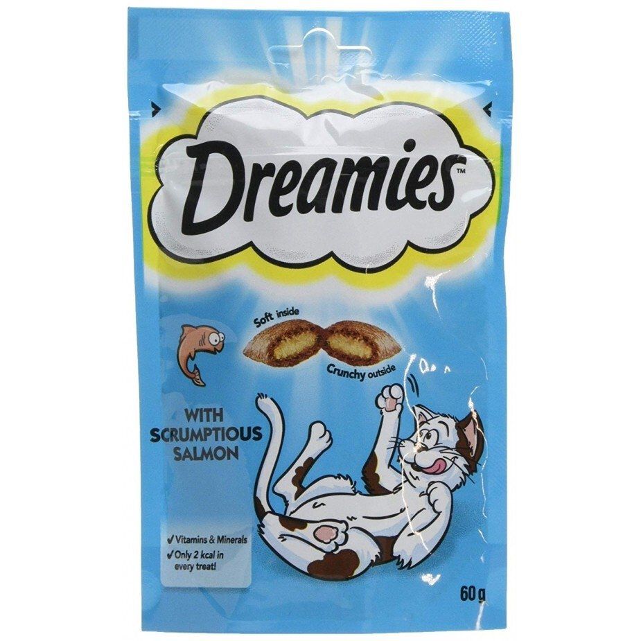 Kissan herkku Dreamies Lohi, 60 g