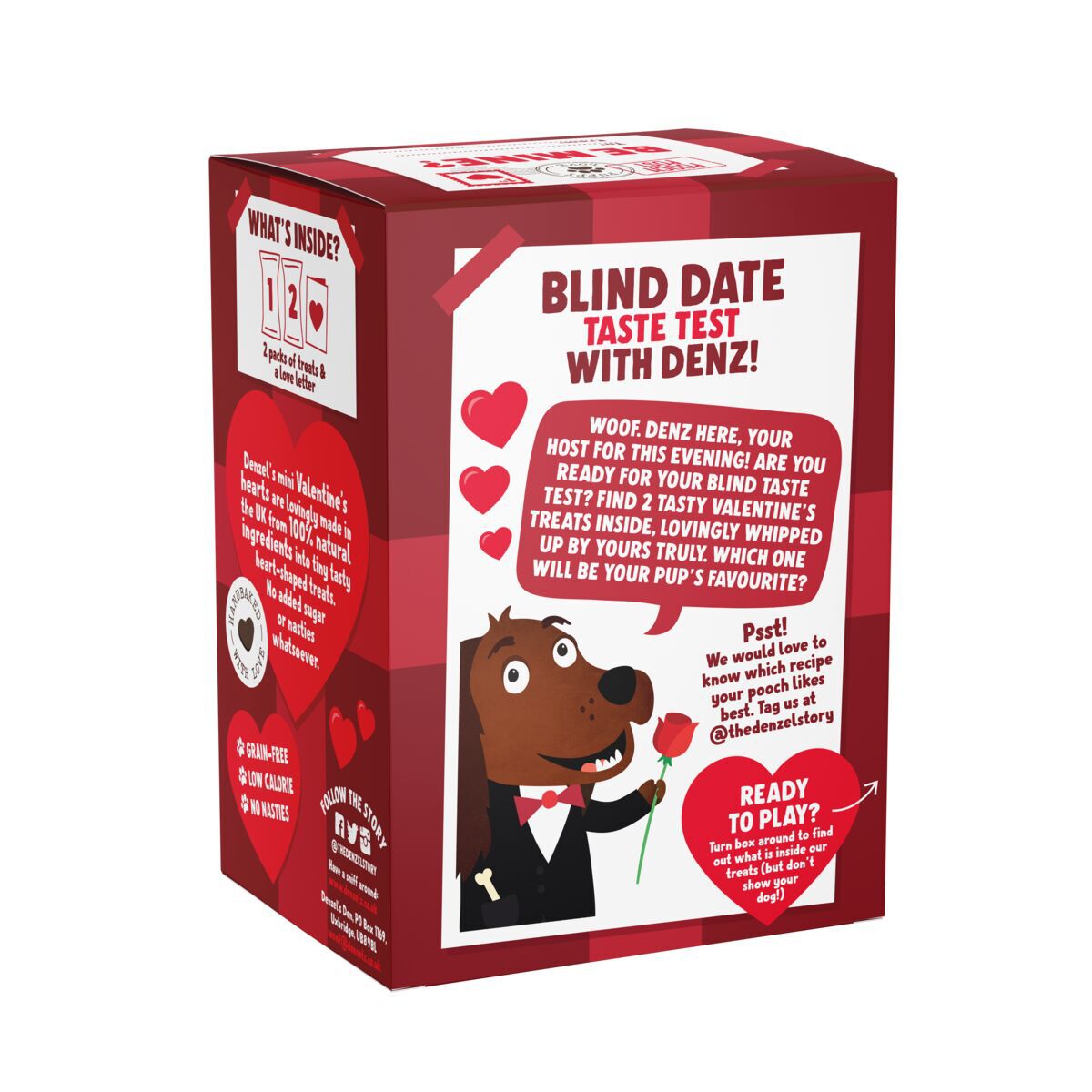 Denzel's Valentine's Treat Gift Box for dogs 120g